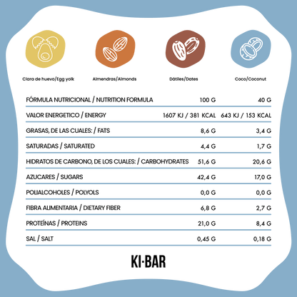KI-BOX Starter pack caja con 15 unidades sabores Coco, Cacao y Vainilla 100% naturales